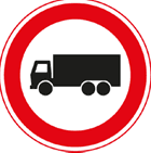 Verkeersbord verboden voor vrachtwagens