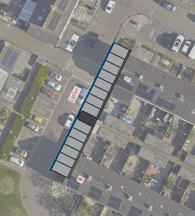 Afbeelding tijdelijke parkeerplaatsen Lijster